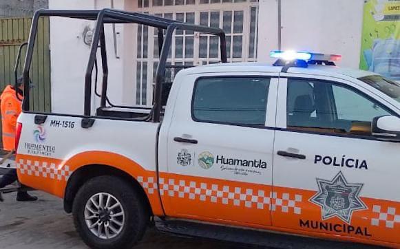 Resguarda Policía de Huamantla zona de hallazgo de persona suspendida